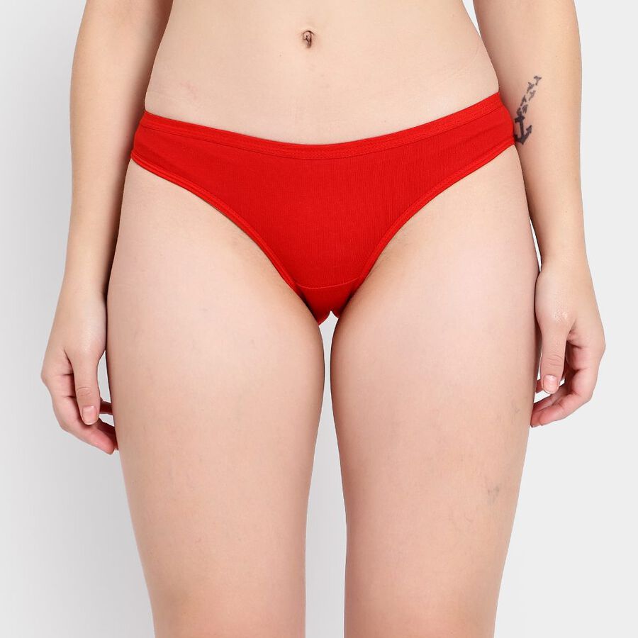 Ladies' Cotton Panty, Red, large